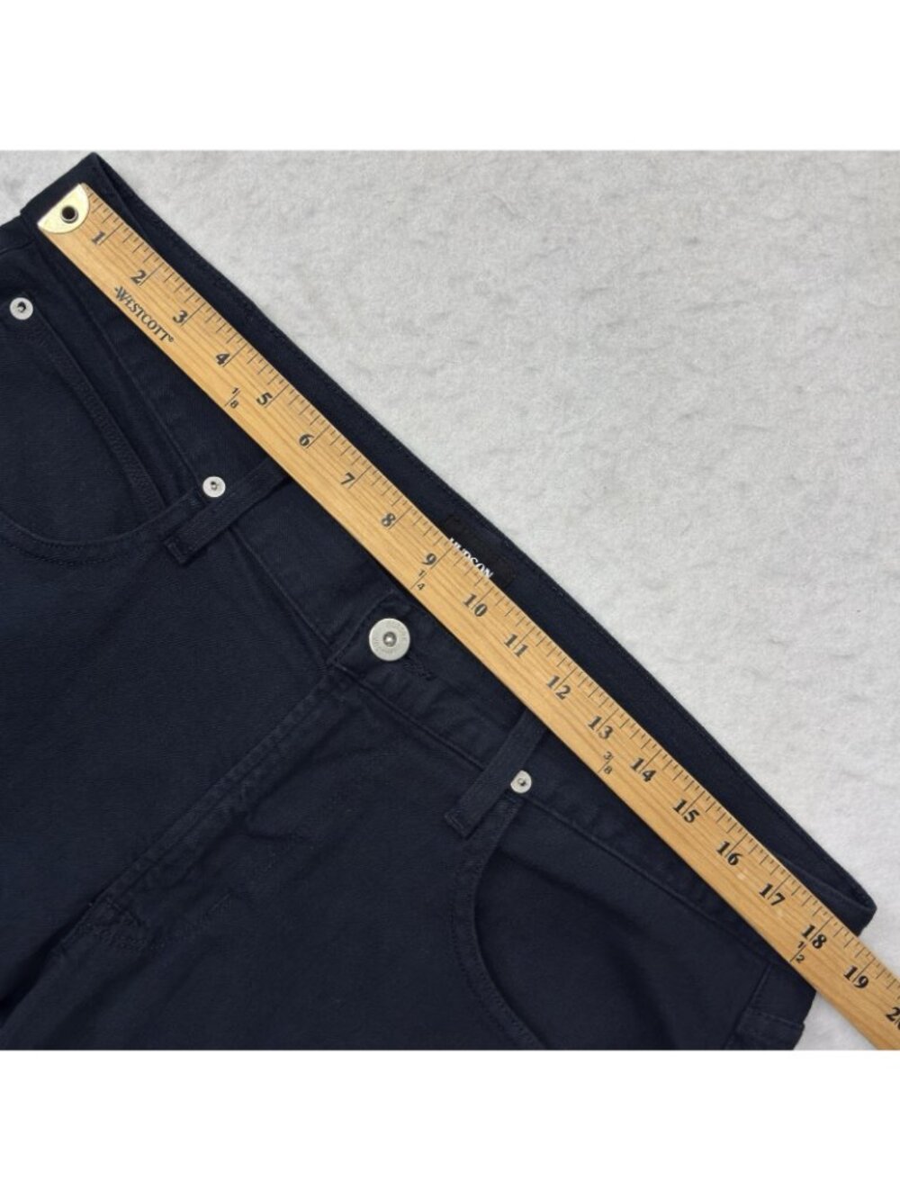Hudson Men’s 36x34 Byron 5-Pocket Straight Zip Fly Stretch Jeans Navy NM255ZZAT - Picture 9 of 14